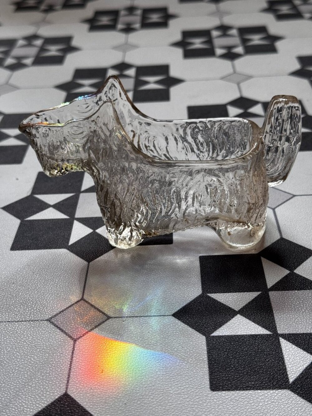 LE Smith x Post Cereal Scottie Terrier Dog Novelty Glass Creamer, Vintage Circa